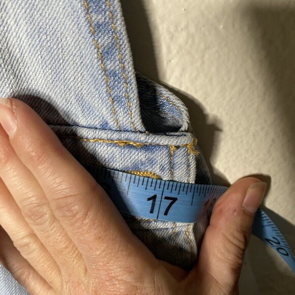 Gap Denim Bib Overalls Womens Sz Small Jean Loose Baggy Light Wash Ankle - Picture 11 of 12